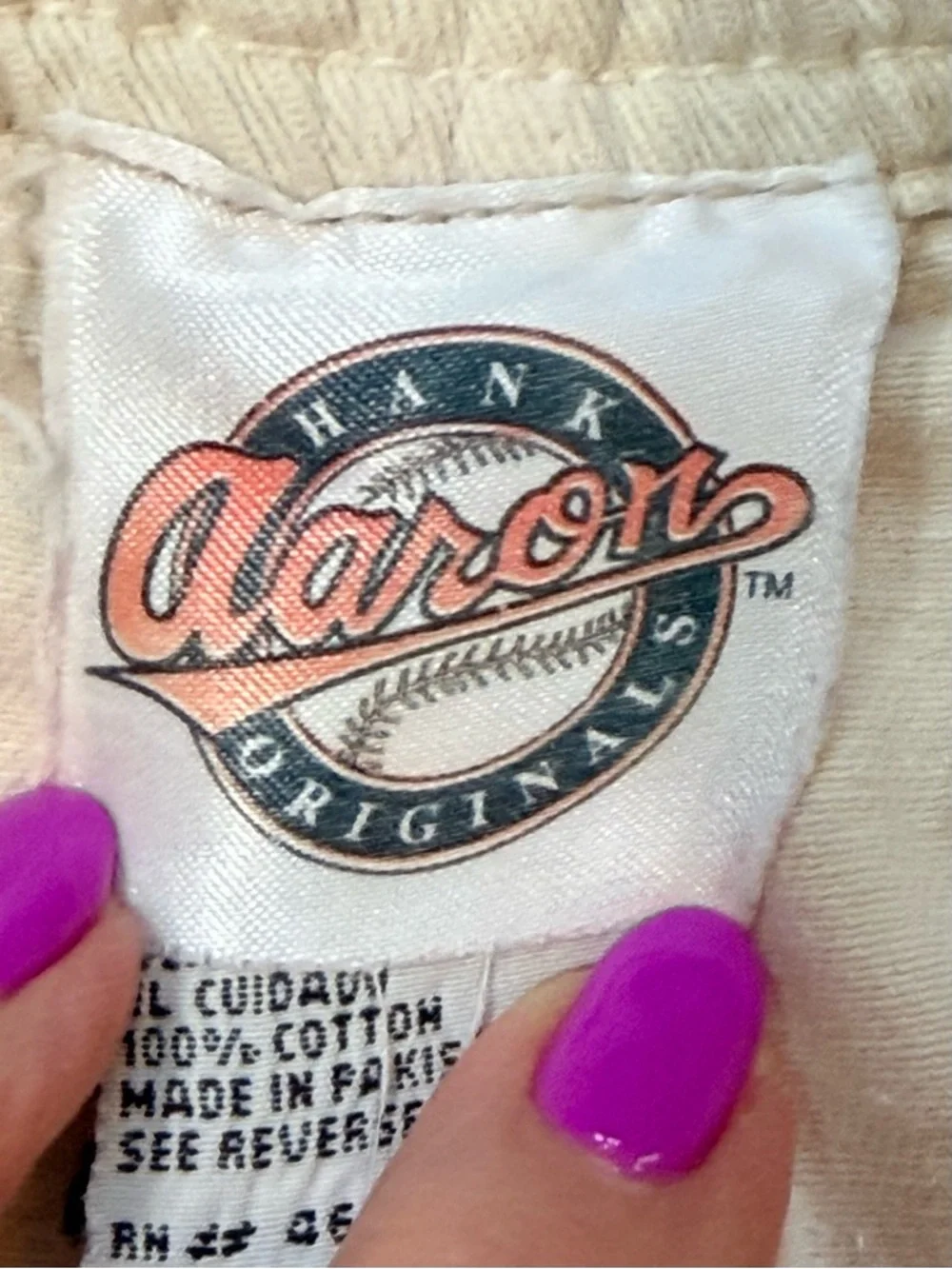 Men's Cargo Shorts Atlanta Braves Sz XL Hank Aaron Originals‎